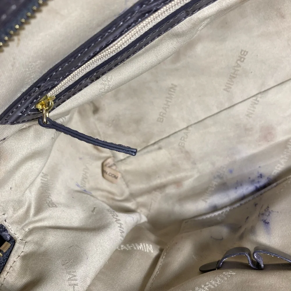 BRAHMIN MARISSA Elegant Gray Leather Handbag - Picture 14 of 14